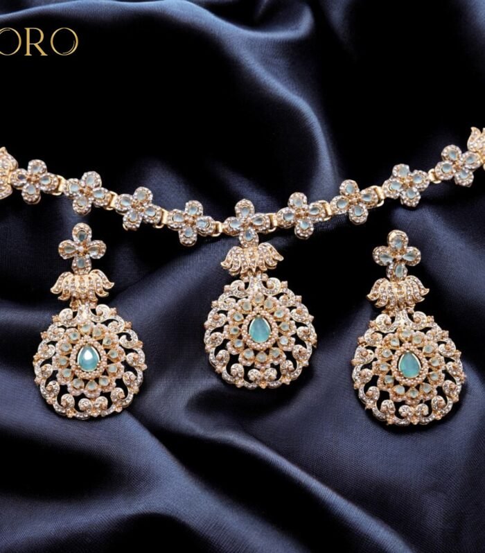 Doublet stones earrings tika