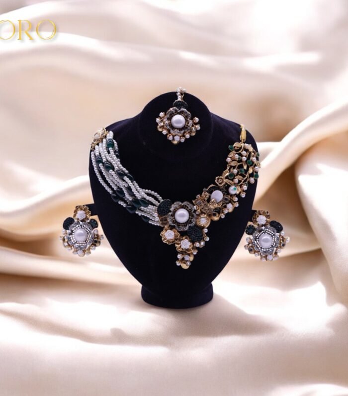 Egyptian leaves bridal set