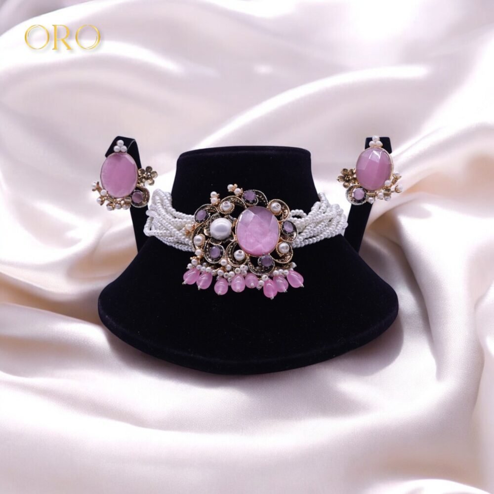 Pink Turkish chokar set
