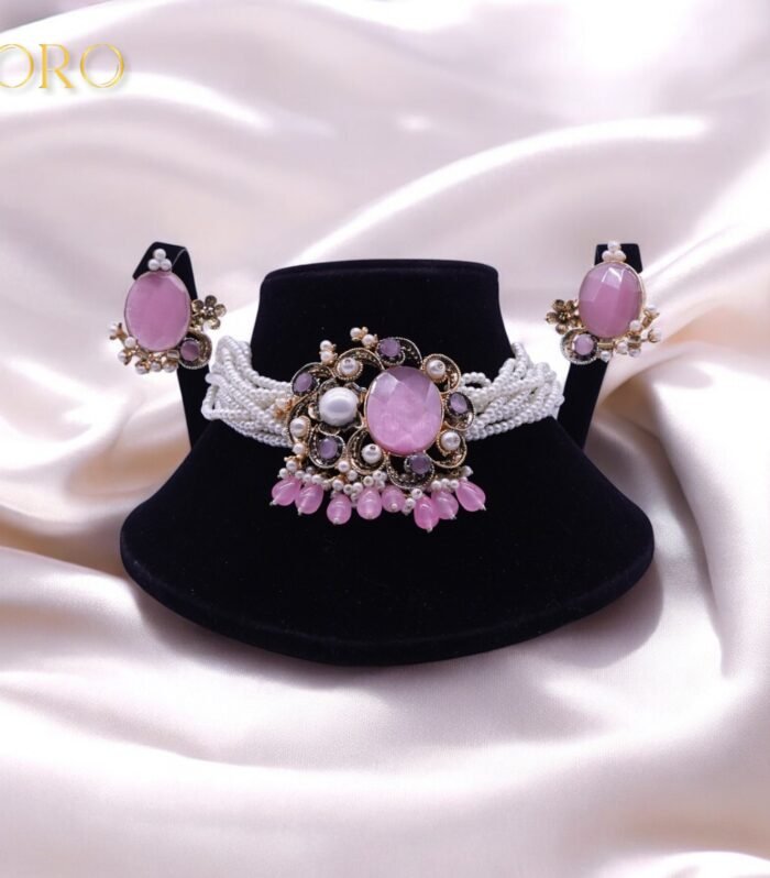 Pink Turkish chokar set